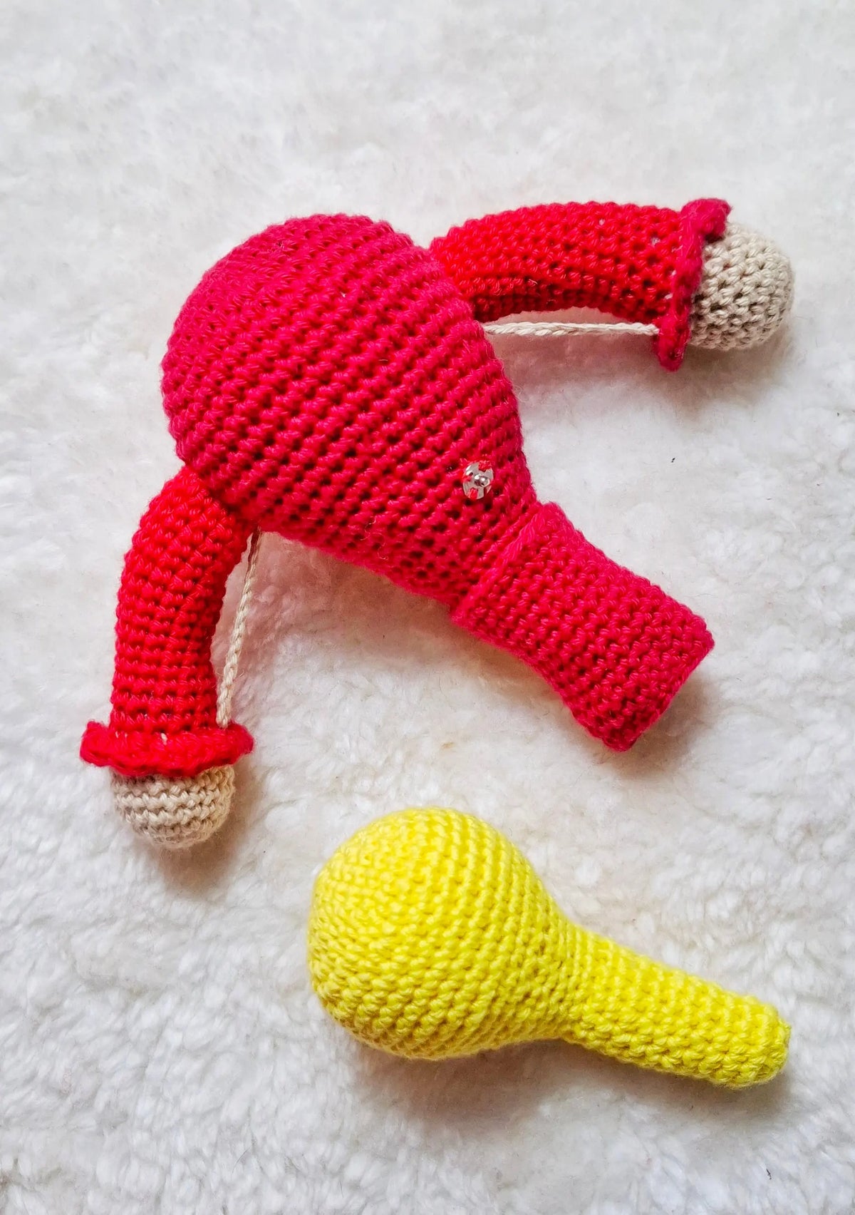 Padrão de crochet PDF do Sistema Reprodutor Feminino em amigurumi - modelo anatômico educativo detalhado