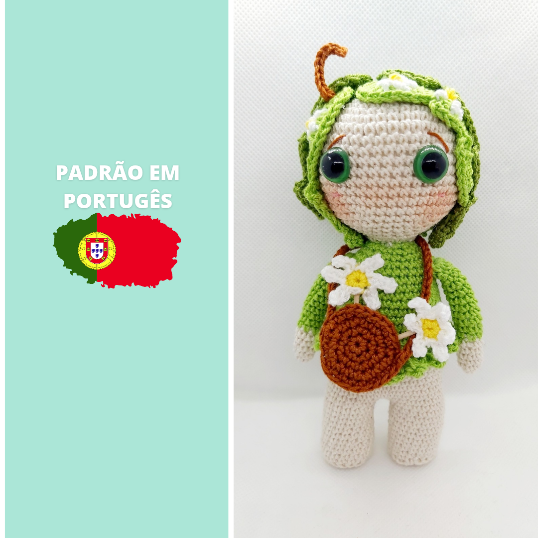 Padrões Amigurumi Elementos da Natureza – Bonecas Terra, Água, Fogo e Vento | Coleção Sustentável Bilíngue (PT/EN)