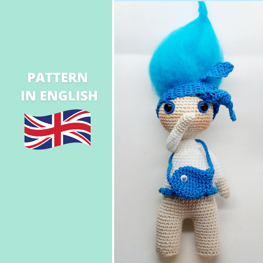 Padrões Amigurumi Elementos da Natureza – Boneca  Água | Coleção Sustentável Bilíngue (PT/EN)