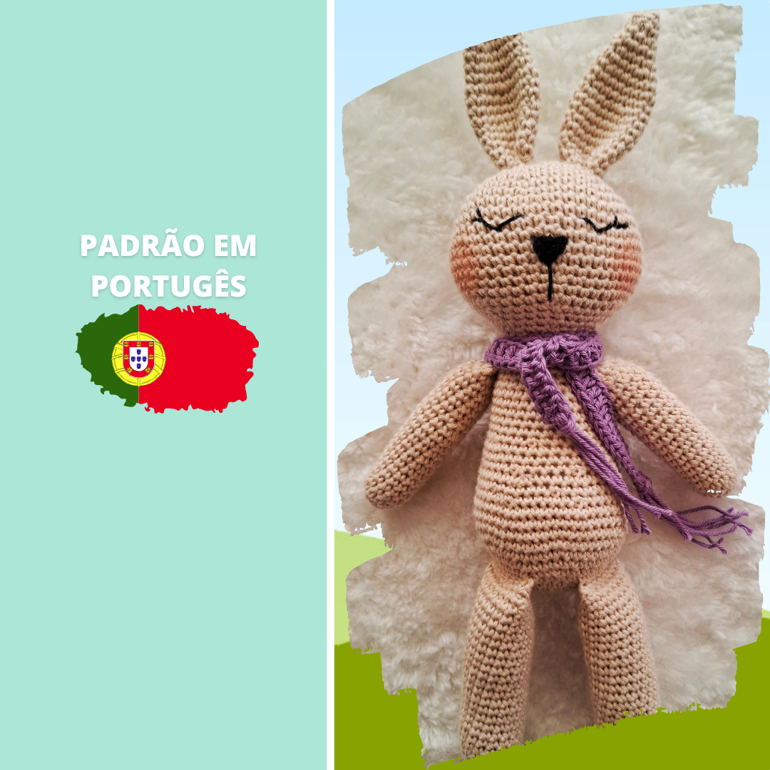 Padrão Amigurumi – Coelhinho Sleepy (PDF + Fotos + Vídeos Passo a Passo)