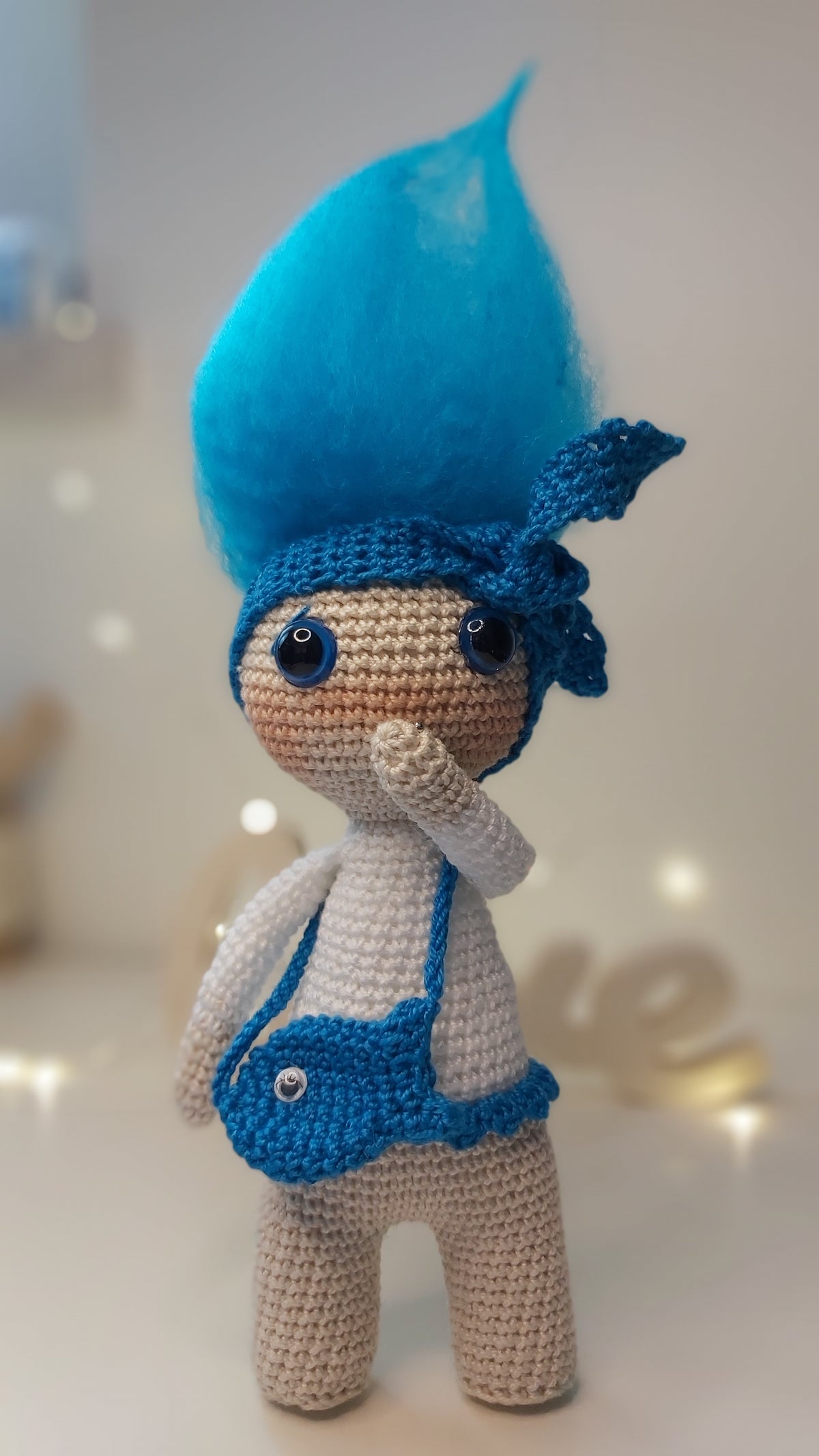 Padrão de crochet PDF Elemento Água - boneca amigurumi da coleção sustentável Elementos da Natureza