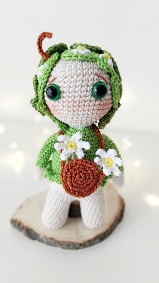 Padrão de crochet PDF Elementos da Natureza - bonecas amigurumi Terra, Água, Fogo e Vento em coleção sustentável