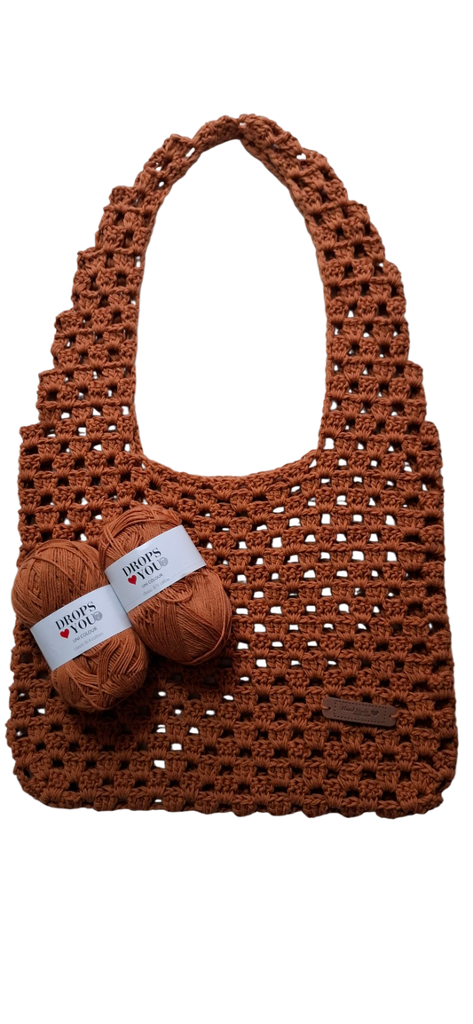 Padrão de crochet PDF Bolsa Fim de Semana - design exclusivo L'Amuleto Atelier em linhas DROPS Love You 7