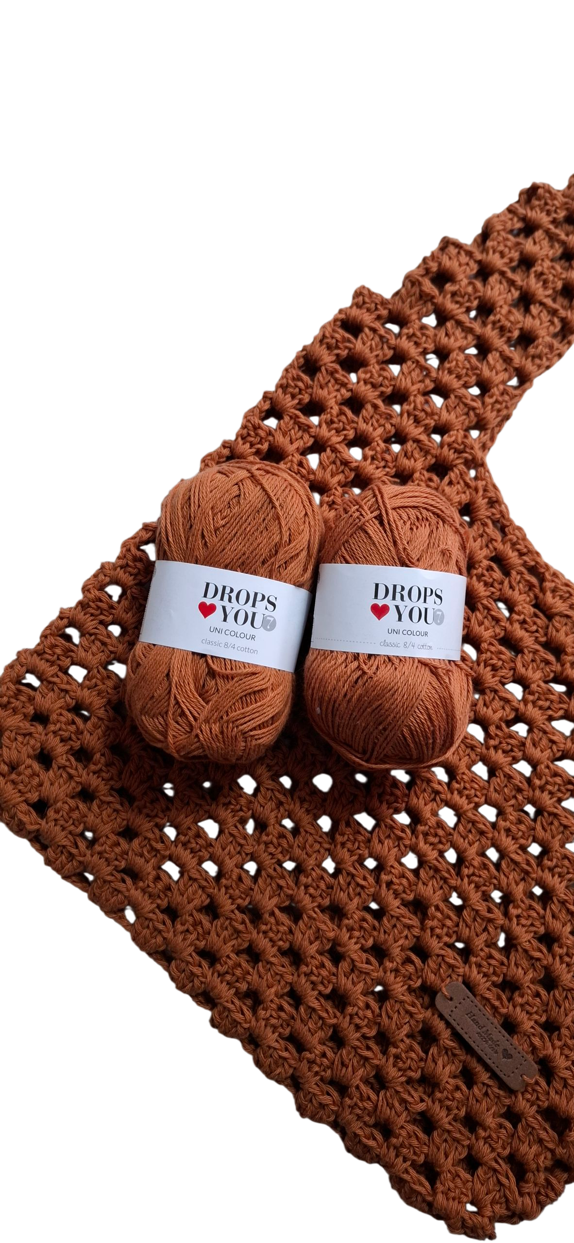 Padrão de crochet PDF Bolsa Fim de Semana - design exclusivo L'Amuleto Atelier em linhas DROPS Love You 7