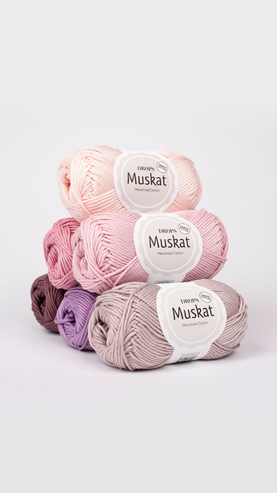 Fio Drops Muskat 100% algodão mercerizado - resistente com brilho suave e excelente definição de pontos