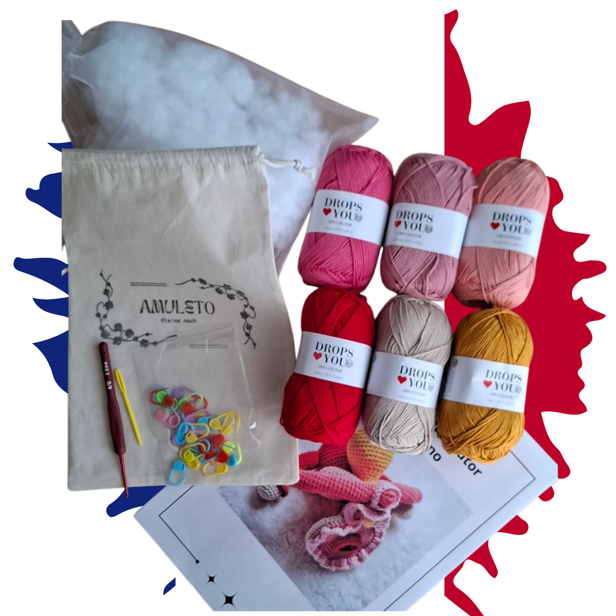 Kit Amigurumi Sistema Reprodutor Feminino - Educativo com Padrão