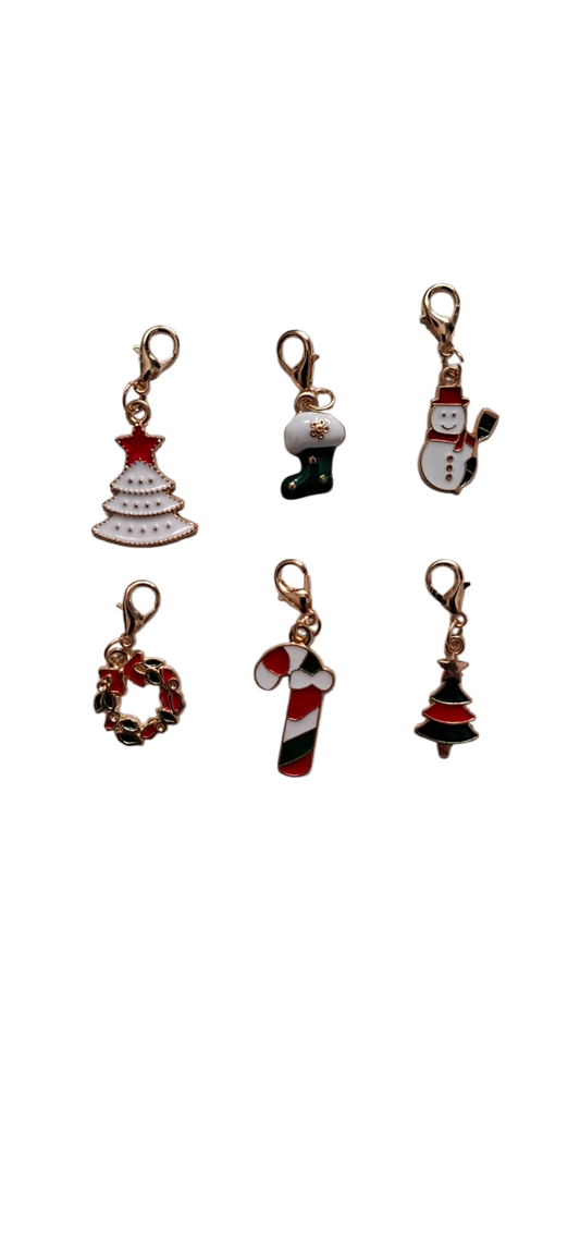 Marcadores de crochet natalinos sortidos Drops - pack 6 unidades temáticas