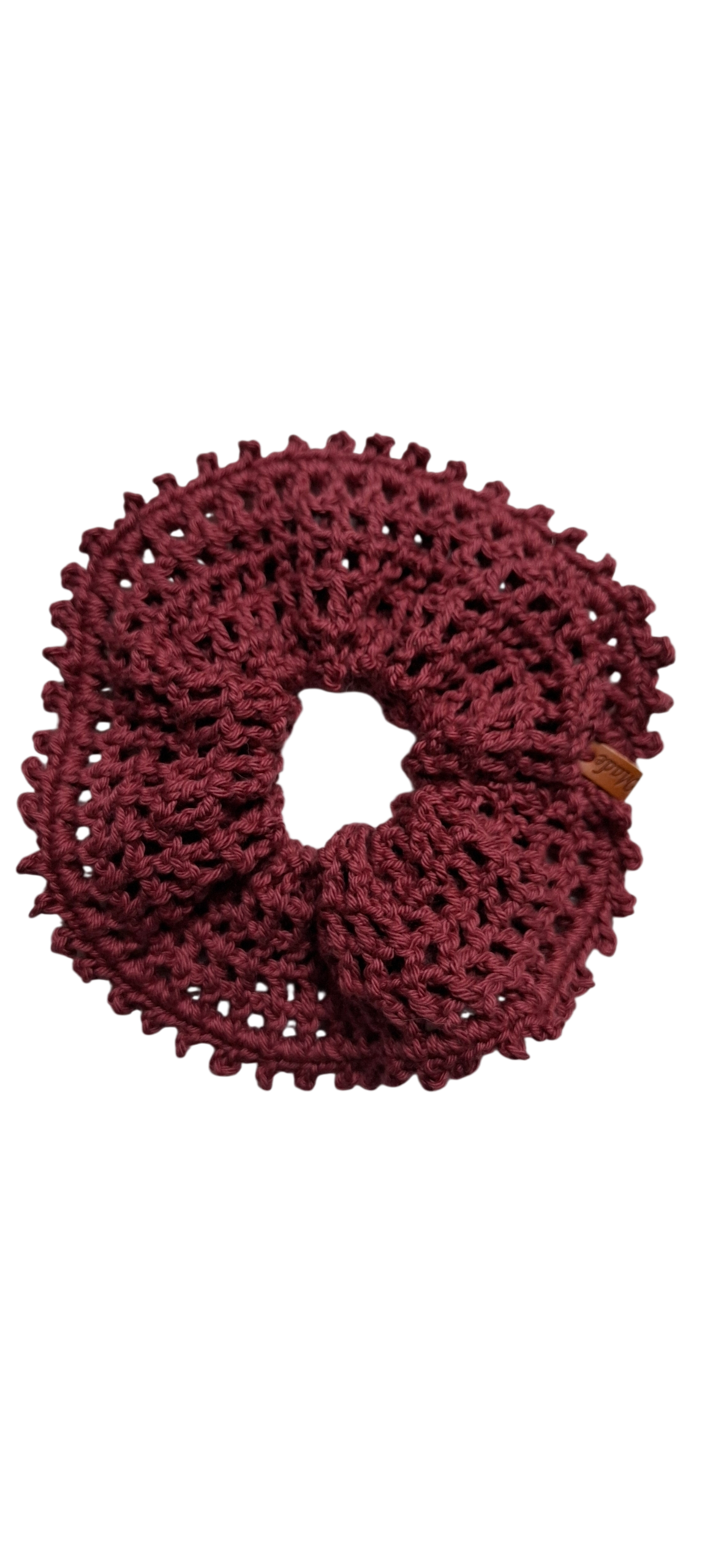 Scrunchies elásticos de cabelo feitos à mão em crochet - múltiplas cores disponíveis